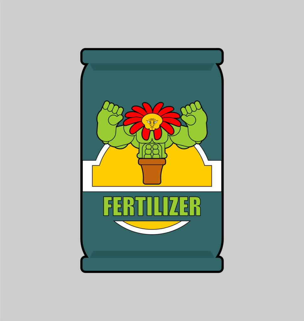 cartoon bag of fertilizer